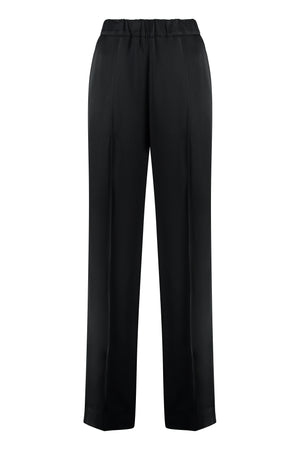 JIL SANDER Elegant Satin Trousers with Elastic Waistband