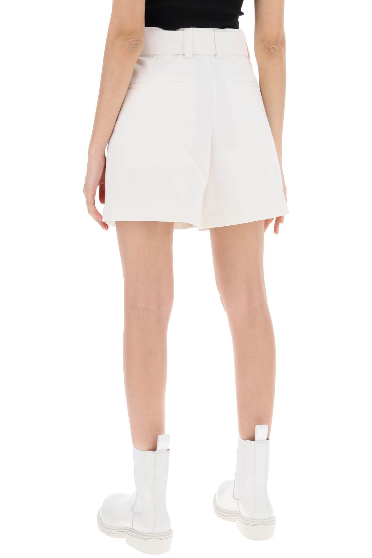 JIL SANDER Flared Cotton Bermuda Shorts with Removable Belt for Women