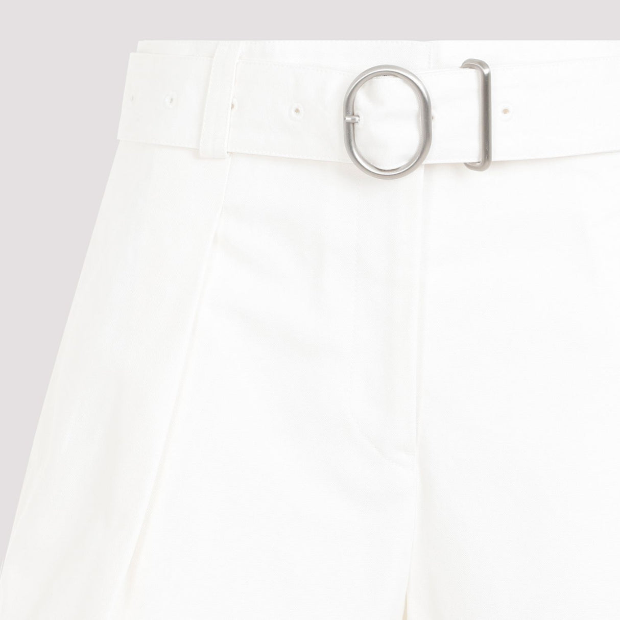 JIL SANDER Flared Cotton Bermuda Shorts with Removable Belt for Women