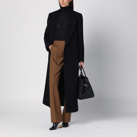 JIL SANDER Brown Wool Trousers for Women - Fall/Winter 2024