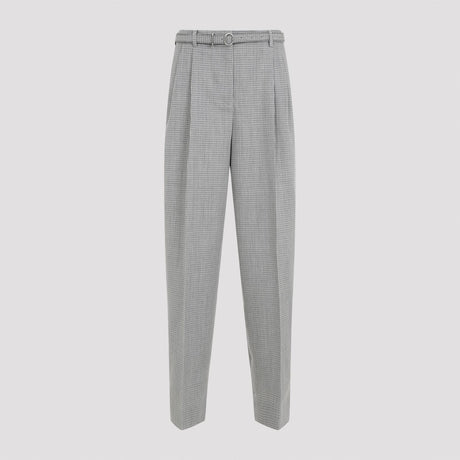 JIL SANDER Elegant Virgin Wool Trousers - Grey