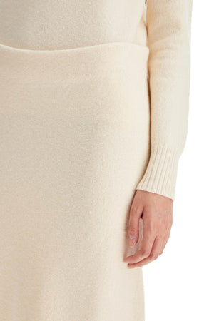 JIL SANDER Elegant Wool Flared Midi Skirt