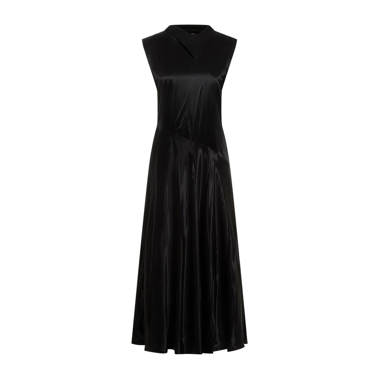 JIL SANDER Elegant Long Cupro Dress for Women