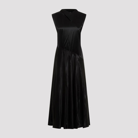 JIL SANDER Elegant Long Cupro Dress for Women