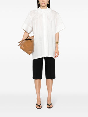 JIL SANDER White Plisse Collar Shirt for Women - SS24 Collection