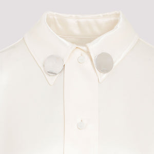 JIL SANDER Beige Viscose Shirt for Women - SS24 Collection