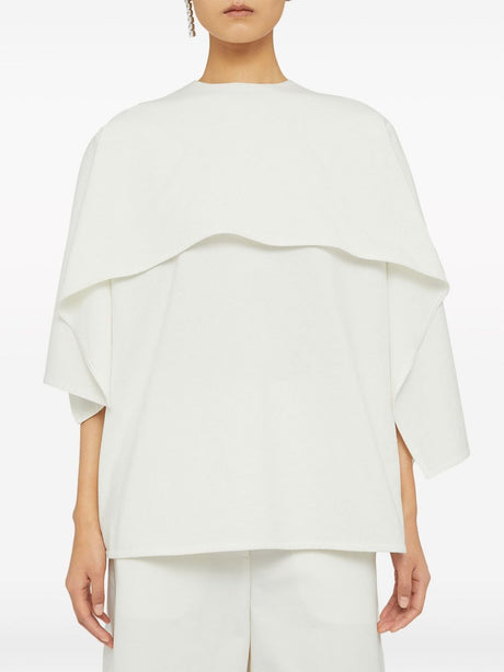 JIL SANDER White 24SS Tunic Top for Women – Versatile, Chic and Timeless