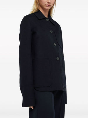 JIL SANDER Cashmere Overshirt with Patch Pocket for Women