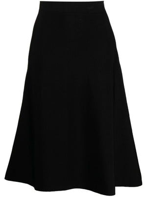 JIL SANDER Elastic Knit Midi Skirt for Women