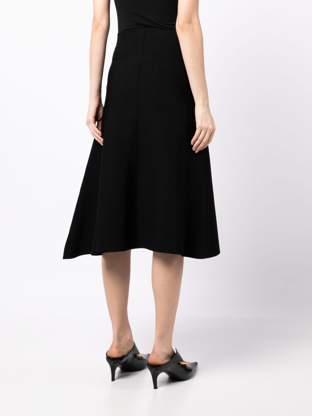 JIL SANDER Elastic Knit Midi Skirt for Women