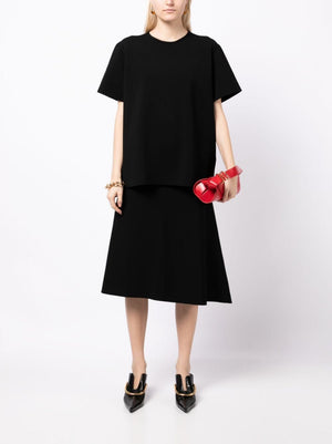 JIL SANDER Elastic Knit Midi Skirt for Women