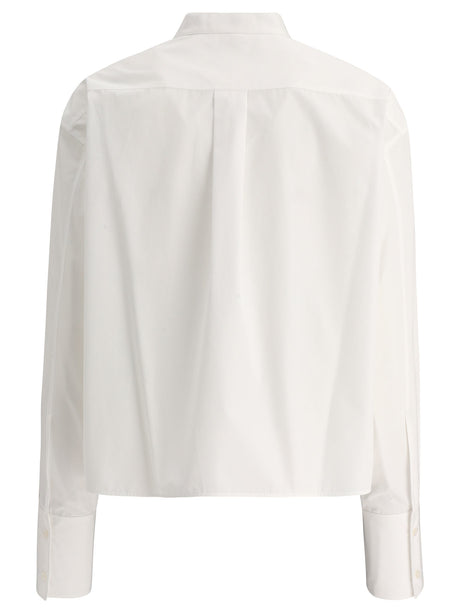 JIL SANDER White Oversized Pleated Shirt for Women