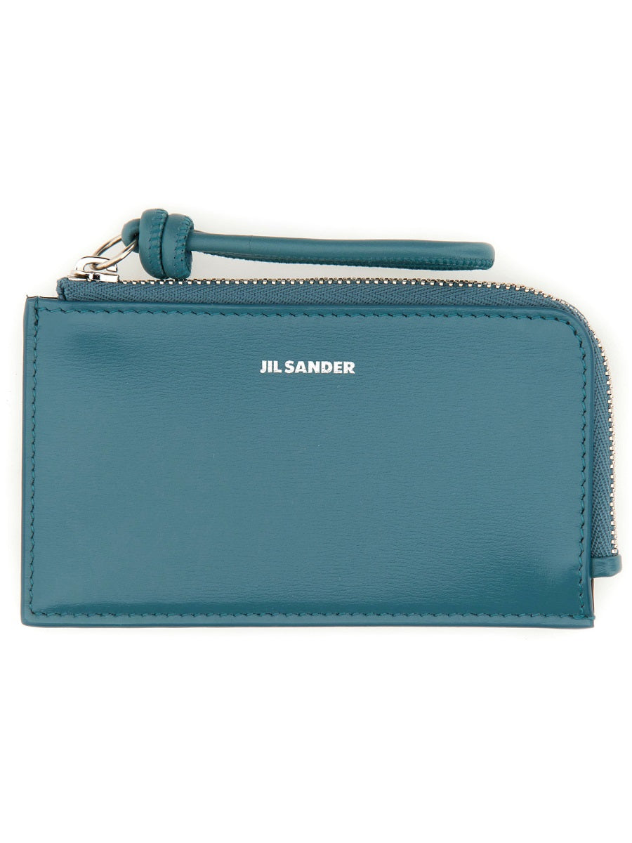 JIL SANDER Mini Leather Envelope Coin Purse