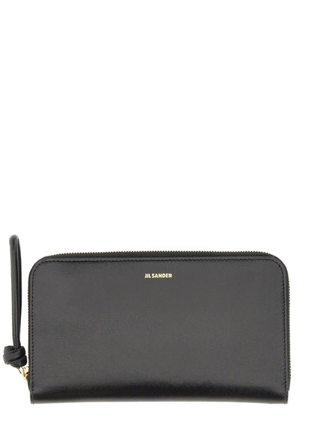 JIL SANDER Mini Zipped Wallet with Wrist Strap