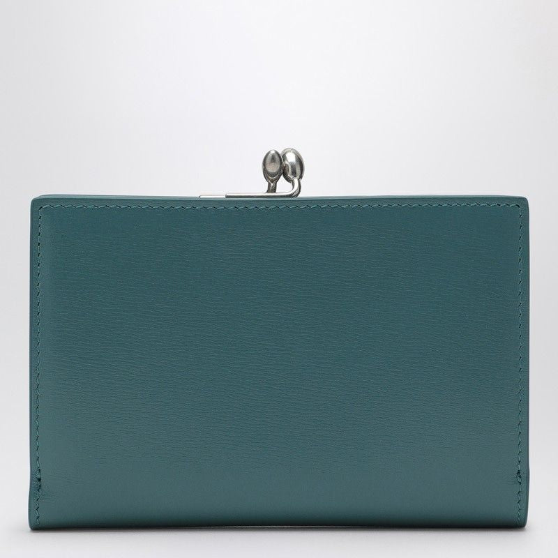 JIL SANDER Mini Lagoon-Colored Calfskin Wallet