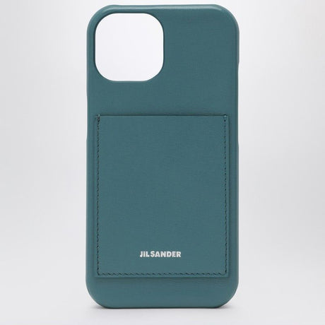 JIL SANDER iPhone 15 Pro Leather Cover with Card Pocket