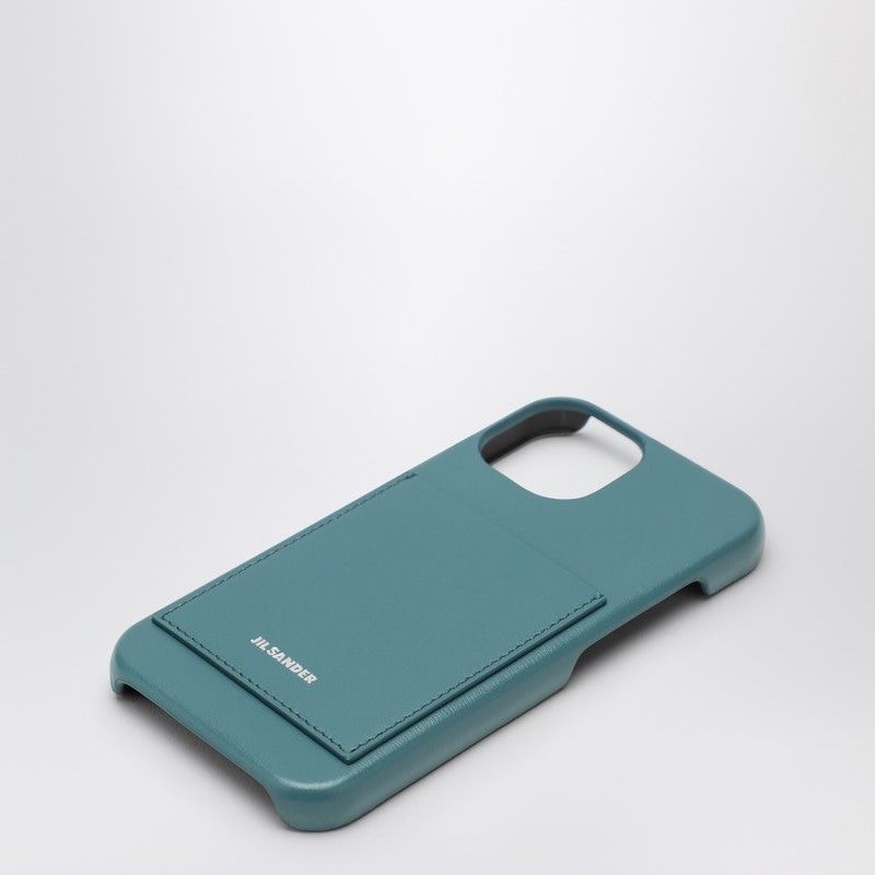 JIL SANDER iPhone 15 Pro Leather Cover with Card Pocket