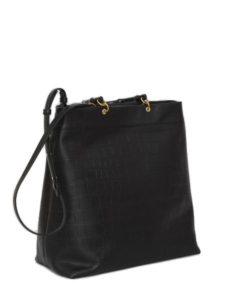 JIL SANDER Sleek Black Leather Tote for Women - SS24