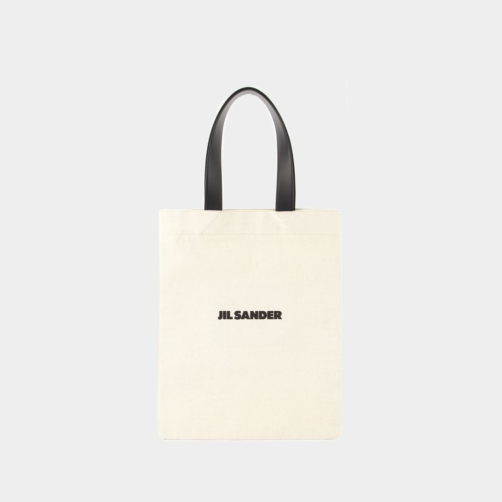 JIL SANDER Fashionable 24SS Women's Tote Bag in White and Black