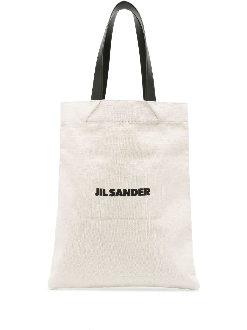 JIL SANDER Fashionable 24SS Women's Tote Bag in White and Black