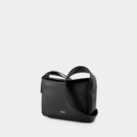 JIL SANDER Mini Black Leather Shoulder Bag