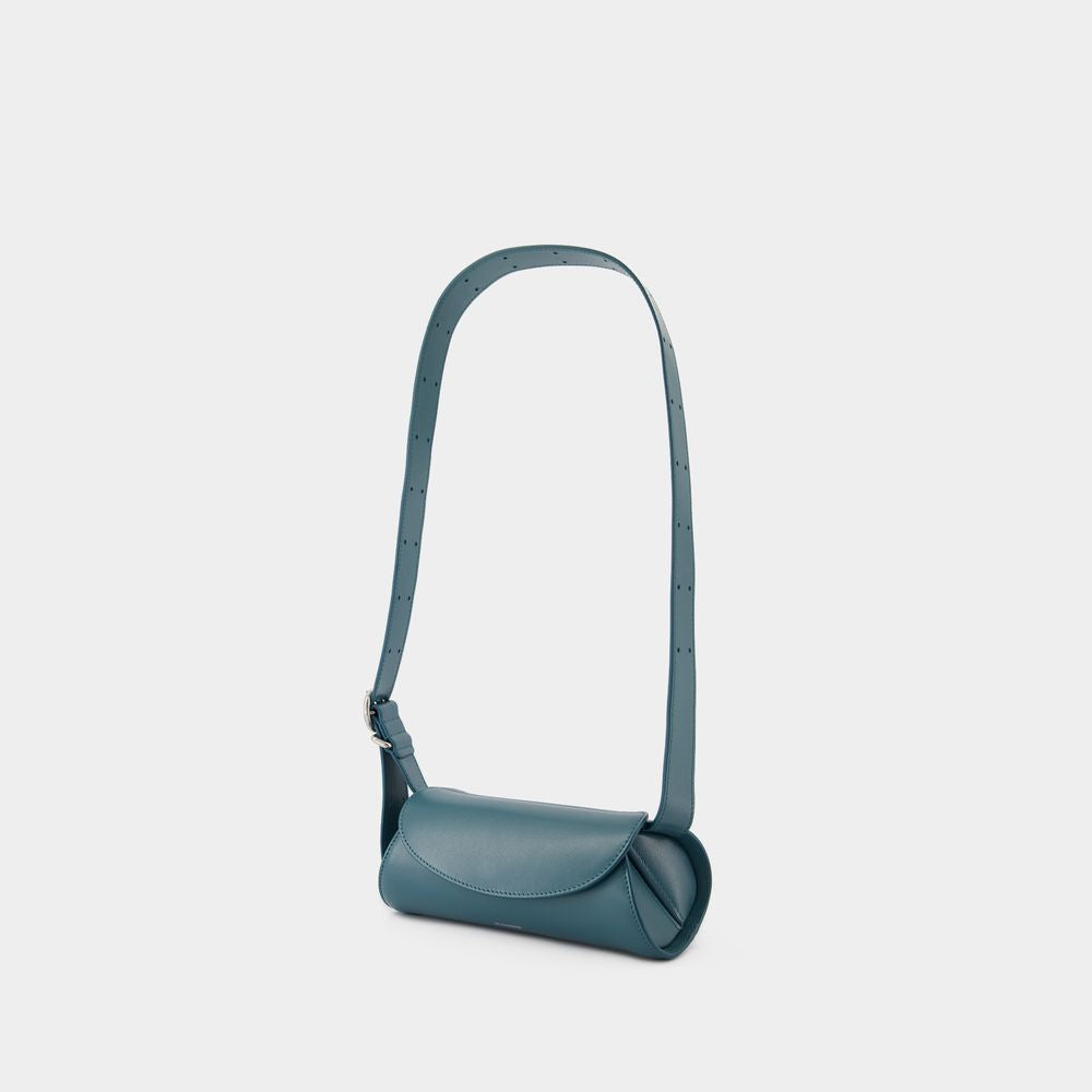 JIL SANDER Elegant Mini Blue Clutch