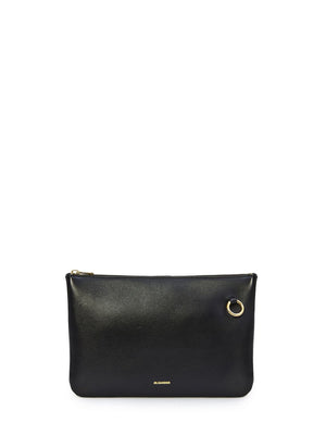 JIL SANDER Black Nappa Leather Shoulder Bag for Women | FW23