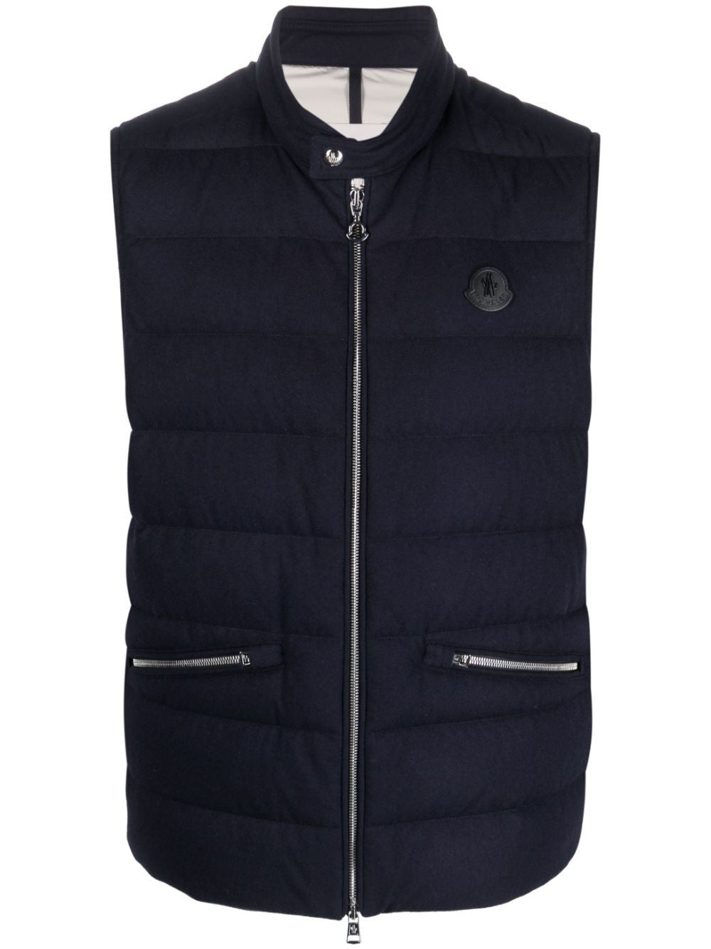 MONCLER Sleeveless Padded Jacket in Navy Blue