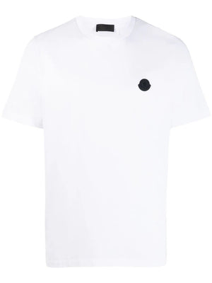 MONCLER Men's White Cotton T-Shirt for SS24 by top fashion brand