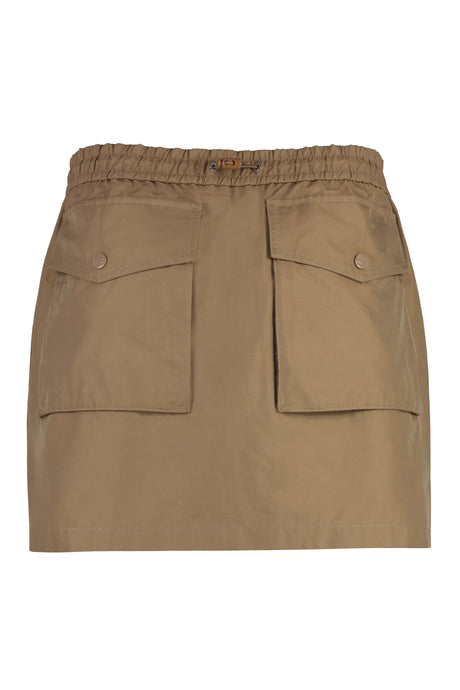 MONCLER Taffeta Skirt for Women in Beige