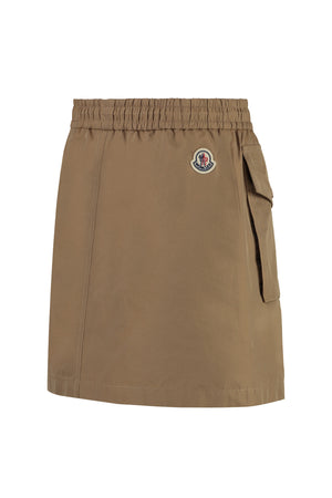 MONCLER Taffeta Skirt for Women in Beige