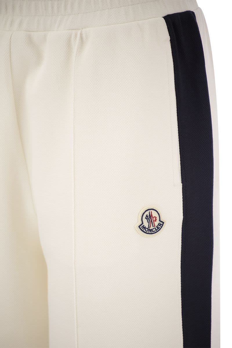 MONCLER Sporty Piqué Trousers for Women - Summer 2024 Collection