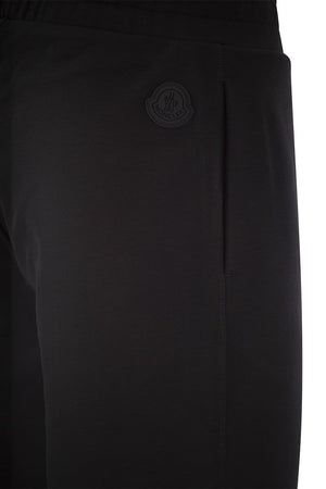 MONCLER Embroidered Logo Sports Trousers in Black for Women - SS24