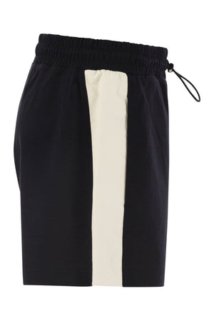 MONCLER Navy Shorts for Women in SS24 Season