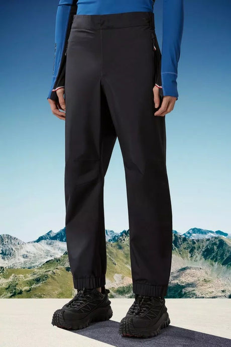 Men's Black Polyester Pants for SS24 by Moncler