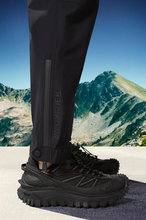 Men's Black Polyester Pants for SS24 by Moncler