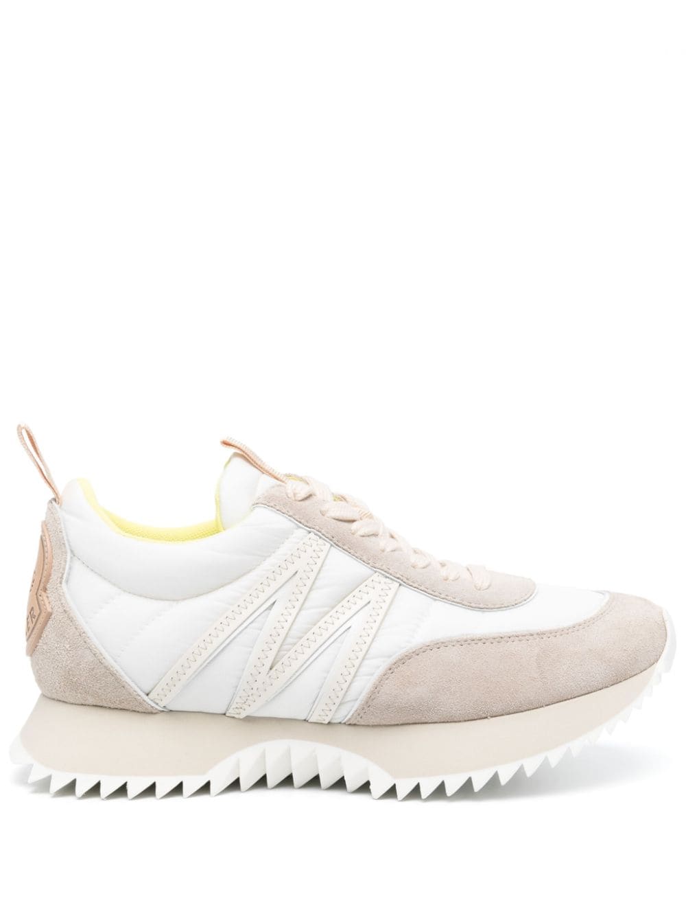 MONCLER Womens Cream White Pacey Sneakers