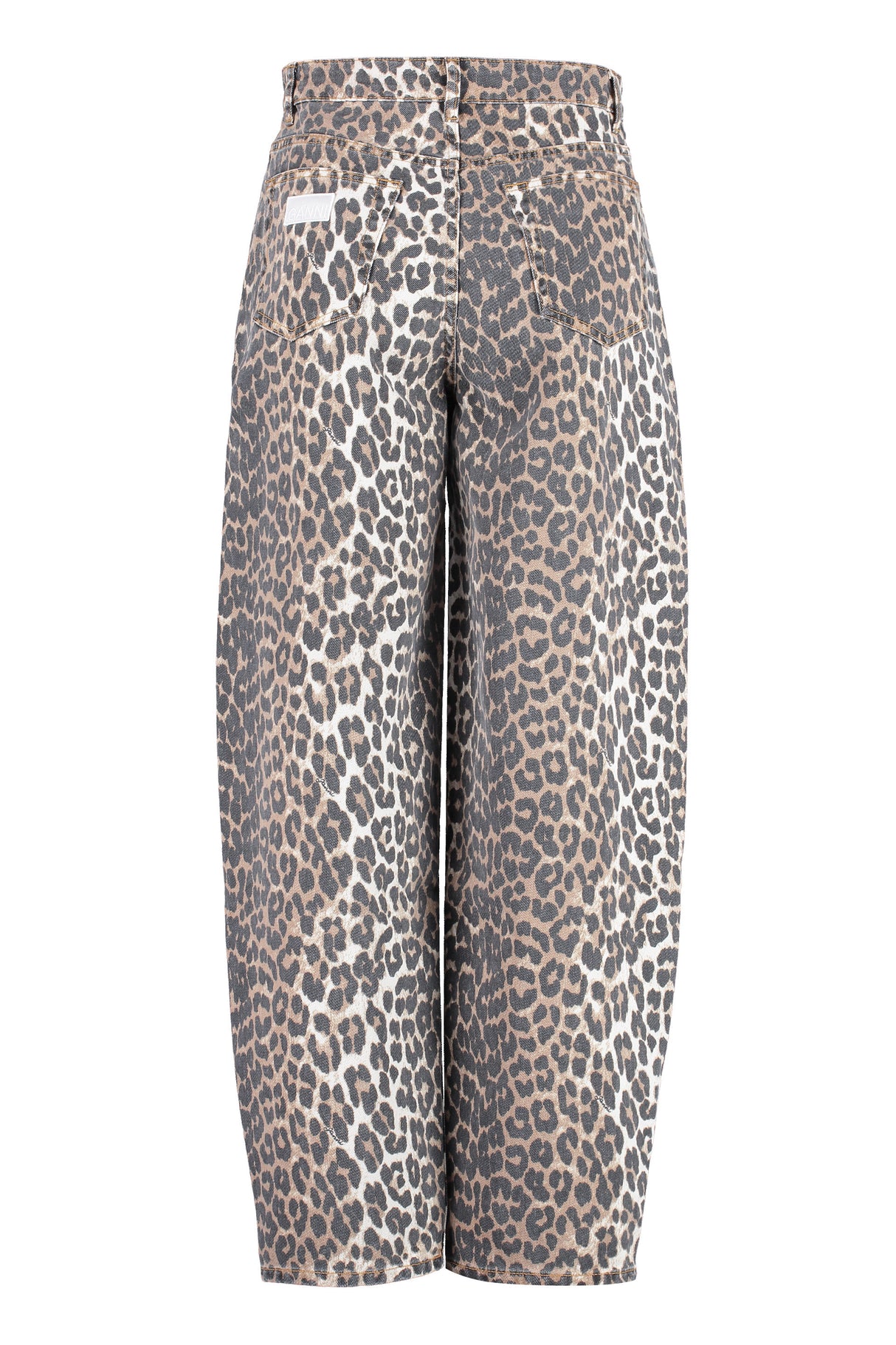 GANNI Leopard Print Jean Pants for Women - FW24 Collection