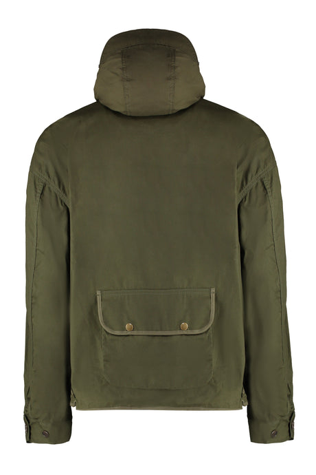 MAISON MIHARA YASUHIRO	 Men's Green Hooded Windbreaker for Fall/Winter 2023