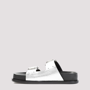 JIL SANDER Metallic Leather Sandals for Women - SS24 Collection