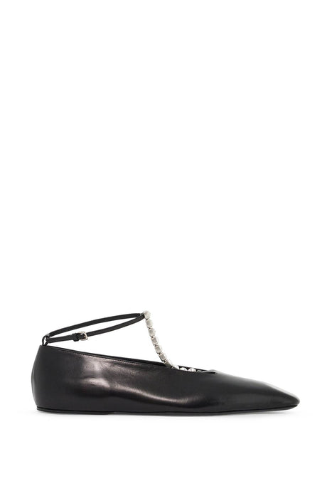 JIL SANDER Crystal-Embellished Ballerina Flats