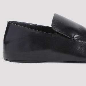 JIL SANDER Elegant Black Leather Loafers