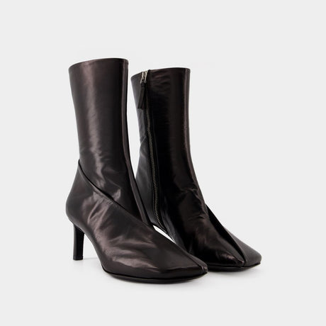 JIL SANDER Elegant Black Ankle Boots