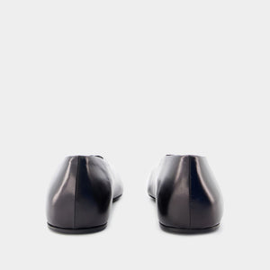 JIL SANDER Sleek Black Ballerina Shoes for Women - SS24 Collection