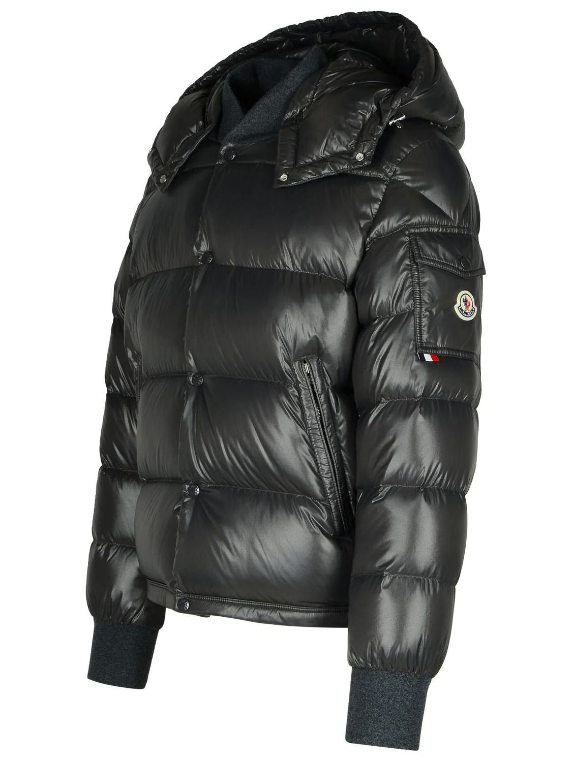 MONCLER Quilted Down Jacket with Removable Hood for Men - Model Maljasset