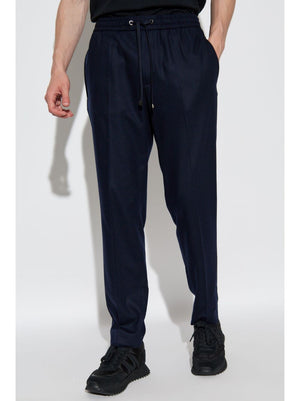 MONCLER Cashmere Blend Adjustable Drawstring Trousers for Men