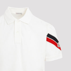 MONCLER Essential White Polo Shirt