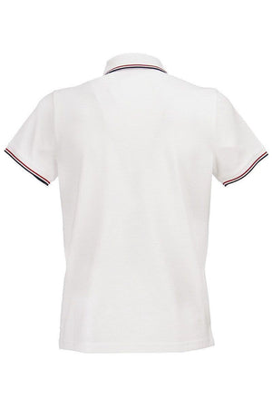 MONCLER Elegant Short-Sleeved Cotton Polo with Signature Patch