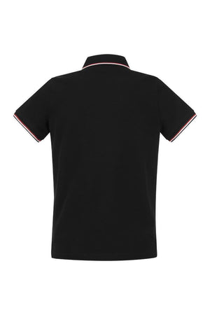 MONCLER Elegant Short-Sleeved Cotton Polo with Signature Patch