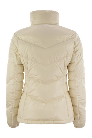 MONCLER Chic Mini Down Jacket with Flared Silhouette